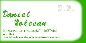 daniel molcsan business card